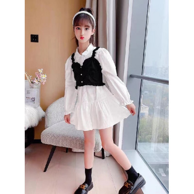 dress girls ruffled waistcoat balloon hand CHN 38 (271809) - dress anak perempuan